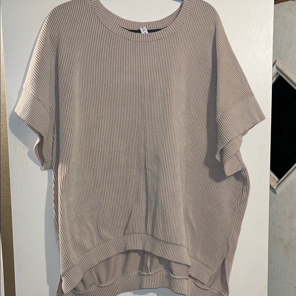 Nellie Mae Ribbed Oversized Short Sleeve
